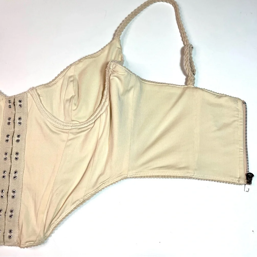The Foxy Kind We Love Her Corduroy Corset Crop Top Size Medium - Picture 8 of 11